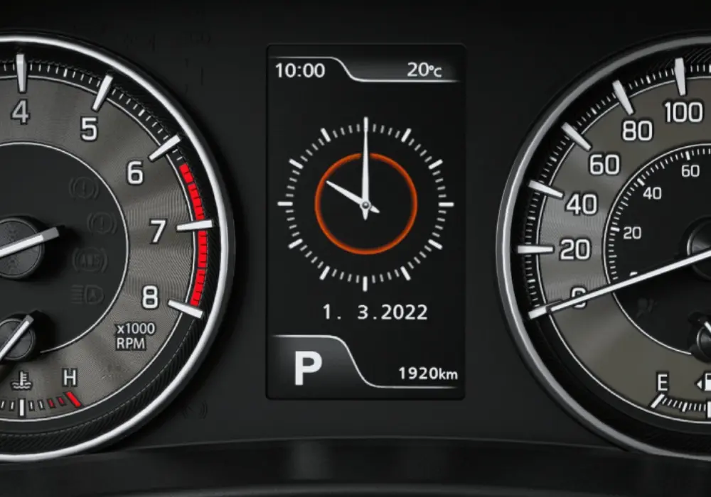Partes del tablero de un auto Suzuki
